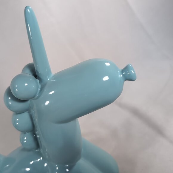 Balloon Animal Unicorn Sculpture Figure Blue Decor Paperweight 12x10" Dog Baby - Picture 7 of 11